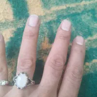 انگشتر نقره مون استون یا سنگ ماه