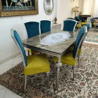 سرویس مبلمان ۷نفره و میز ناهارخوری ۶نفره در حدنو|مبلمان خانگی و میز عسلی|تهران, پرواز|دیوار