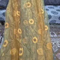 پرده حریر شیشه ای وحریر.حاشیه گیپوری فوری فروشی