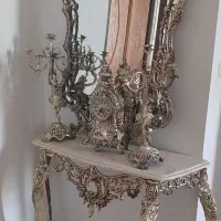 آینه کنسول وساعت جنس آلیاژ سالم