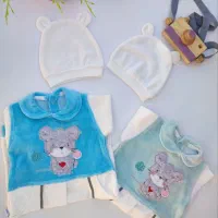 سرهمی و کلاه مخمل طرح خرس|کفش و لباس بچه|بروجرد, |دیوار