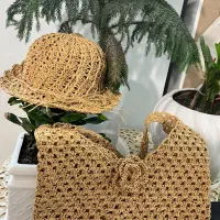 کیف و کلاه تابستانه با نخ رافبا