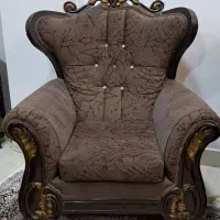 مبلمان ۷ نفره با ویترین و میز جلومبلی ۴ تکه|مبلمان خانگی و میز عسلی|جویبار, |دیوار