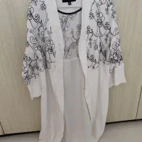 مانتو سفید و مشکی