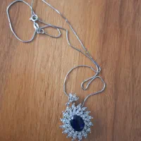 گردنبند نقره با نگین اصلی|جواهرات|سبزوار, دانشگاه آزاد|دیوار