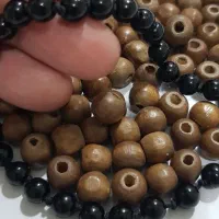 مهره چوبی و سنگ طبیعی اونیکس (عقیق سیاه) اصل|جواهرات|تهران, اقدسیه|دیوار
