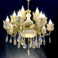 لوسترونیزپارلاسرامیکی برنجی/8شاخه دوبلKl light.789