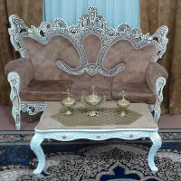 مبل ۹ نفره به همراه دوتا عسلی دو عدد جلو مبلی|مبلمان خانگی و میز عسلی|نسیم‌شهر, |دیوار