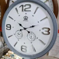 ساعت دیواری سه موتور فعال طوسی قهوه ای سفید|ساعت دیواری و تزئینی|اراک, |دیوار
