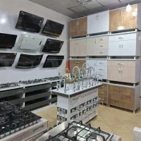 پخش کابینت‌های آماده بدنه فلز در چوب اجاق گاز