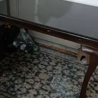 میز ناهار خوری رنگ قهوه ای سوخته