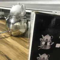 ست کتری و قوری استیل بزرگ نو