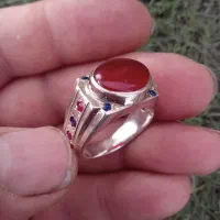 انگشتر نقره نگین عقیق یمن