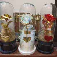 باکس شیشه ای گل کریستالی و اکلیلی