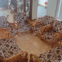 ست مبل ۸ نفره چوبی، تمیز و سالم