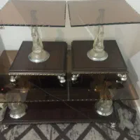 جلو مبلی با دو عدد عسلی طرح قو