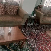 مبلمان چوبی 9 نفره کاملا سالم|مبلمان خانگی و میز عسلی|تهران, خاوران|دیوار