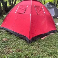 چادر 8 نفره قرمز ژاپنی پنجره دار ضد باد وباران|کوهنوردی و کمپینگ|رشت, گلسار|دیوار