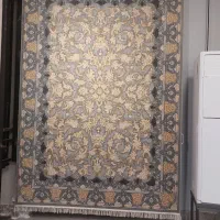 دوعددفرش 12متری طوسی طلایی