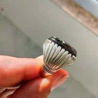 انگشتر نقره عقیق کبود دو رنگ یمنی رخ درویش دستساز|جواهرات|اردبیل, |دیوار