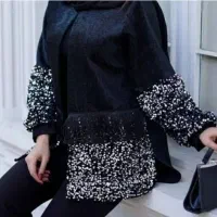 مانتو مخمل پولکی