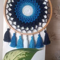 دیوارکوب قلاب بافی ماندالا|صنایع دستی و سایر لوازم تزئینی|تهران, آبشار تهران (دریاچه)|دیوار