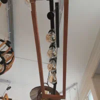 لاینر خطی ۶ شعله چوب روس فلز|لوستر و چراغ آویز|اصفهان, مصلی|دیوار