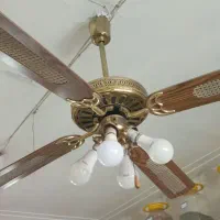 پنکه سقفی طرح چوبی ولوستری