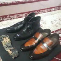 دوجفت کفش درحدنو سایز۴۴ ویک عدد کمربندنو