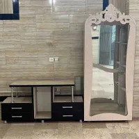 بوفه شیشه ای و میز تی وی