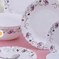 ظروف غذاخوری پارس اوپال گل بنفش