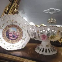 یک جفت میوه خوری گل برجسته|ظروف سرو و پذیرایی|گلستان (تهران), |دیوار