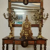 ساعت و شمعدان برنز کلکسیونی|کلکسیون اشیاء عتیقه|مشهد, شهید بهشتی|دیوار