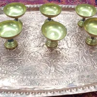 ۶ عدد قندپهلو برنجی