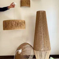 انواع لوستر و آباژور رافیا و مکرومه