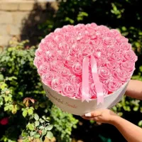 باکس و دسته گل روبانی