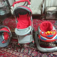 ست کالسکه و کریر و روروئک در حد نو کم استفاده شده