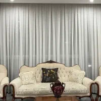 پرده حریر  به همراه ۲ والان کاملا نو و شیک