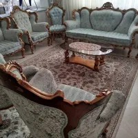 مبل سلطنتی و نهار خوری به همراه بوفه|مبلمان خانگی و میز عسلی|خلخال, |دیوار