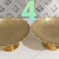 ظرف برنز،سماور،قمقمه مسی،آینه رحل،میز مجسمه برنجی|کلکسیون اشیاء عتیقه|قم, نخودی|دیوار