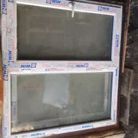 دوعدد پنجره پی وی سی|مصالح و تجهیزات ساختمان|ثلاث باباجانی, |دیوار