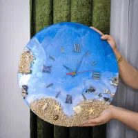 ساعت دیواری رزینی|ساعت دیواری و تزئینی|مشهد, فدک|دیوار