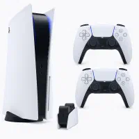 PS5 تمیز با دسته اضافه و کیف فول پک
