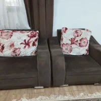 مبل قهوه ای شیک سالم ومحکم ۷نفره|مبلمان خانگی و میز عسلی|سیاهکل, |دیوار