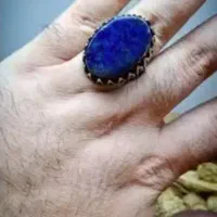 انگشتر لاجورد با رکاب نقره ی المانی(ورشو)