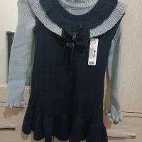 پیراهن بافت دخترانه ۲ تیکه