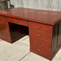 میز سه تیکه تمام چوب محکم و قدیمی|مبلمان اداری|هریس, |دیوار