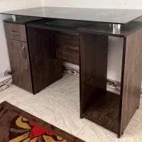 میز تحریر سطح شیشه ای