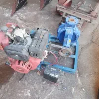 پمپ آب.کف کش.با موتور ده اسب