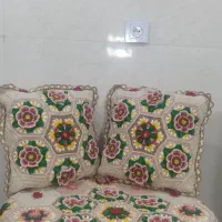 کوسن و شال مبل قلاب بافی|صنایع دستی و سایر لوازم تزئینی|گناباد, |دیوار